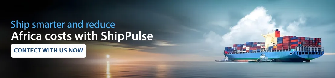 Cargo vessel heading toward Africa